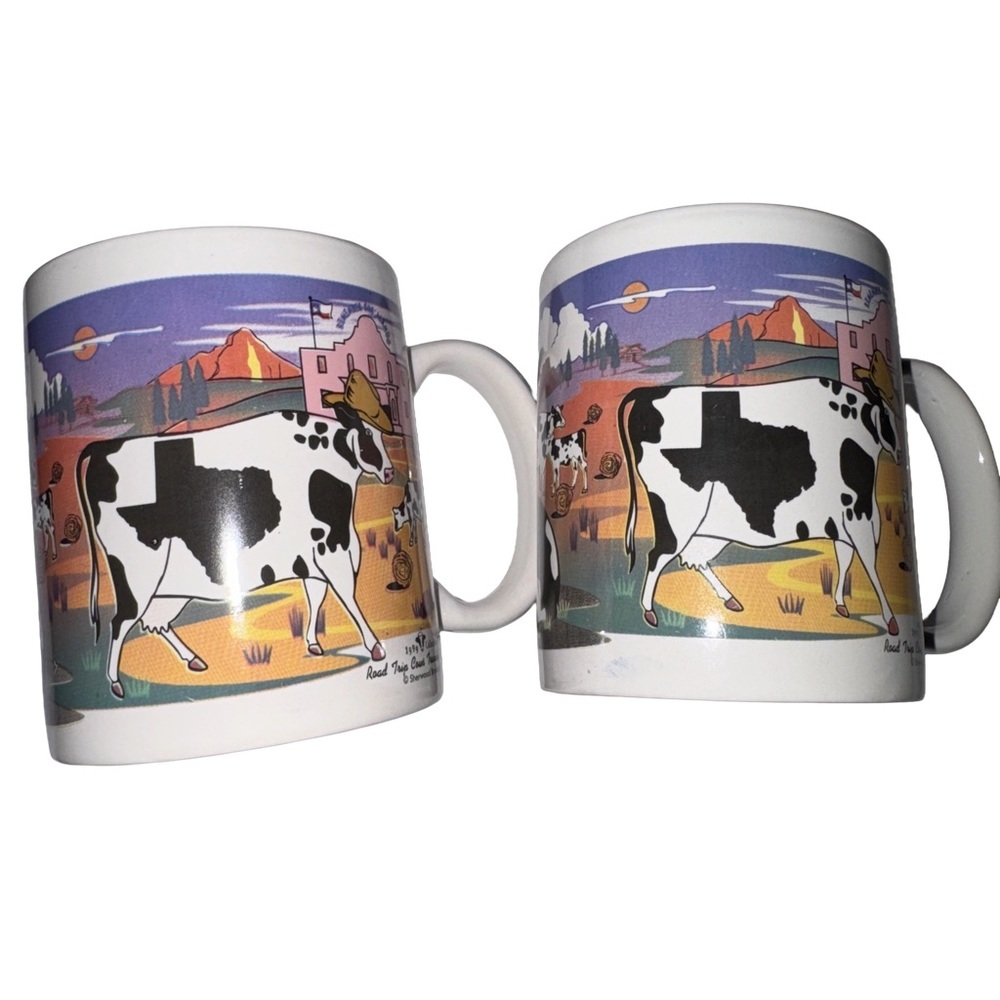 Sherwood Brands Road Trip America Mugs – Texas & Hollywood – Set of 2 (1997–1999